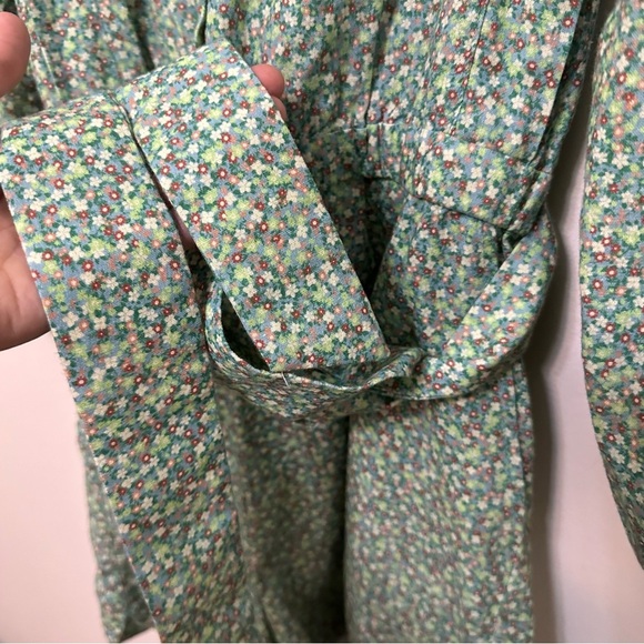 FRNCH Talia Romper Sage Medium Like New cotton cottagecore - Picture 9 of 10